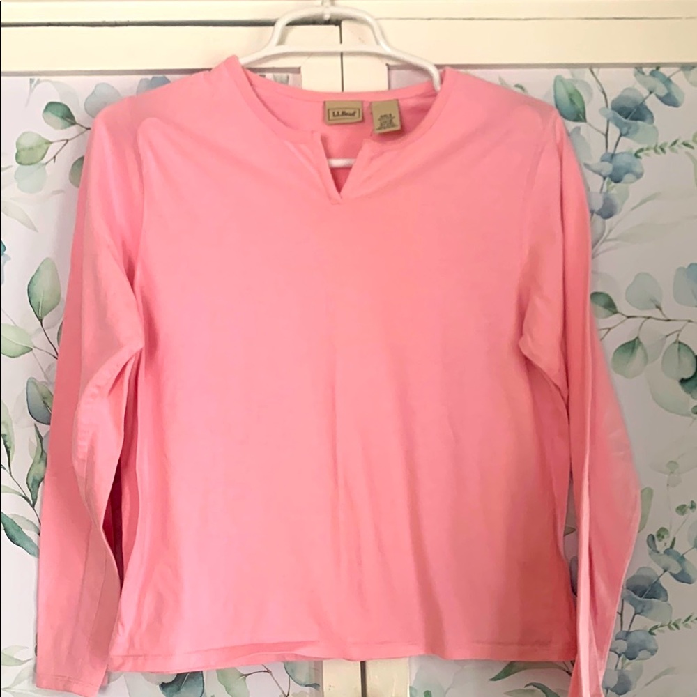 L.L. Bean Pink Cotton Girl's Top. Worn once